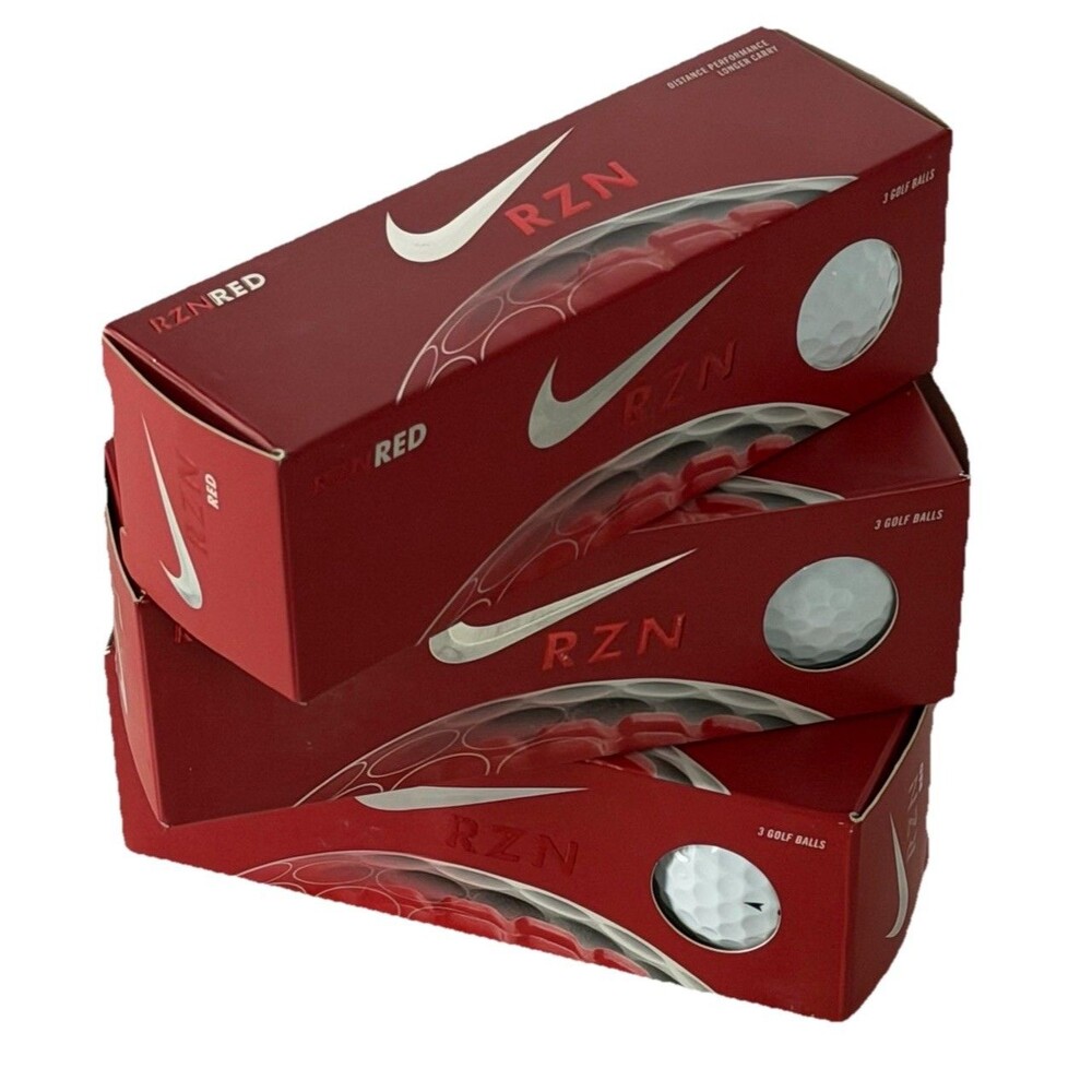 Nike RZN Red Golf Balls - 3 Sleeves (9 Balls) Premium Distance 3-Piece